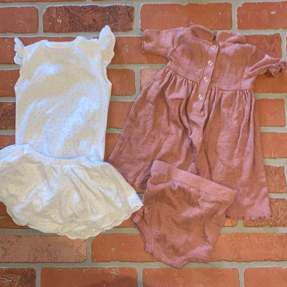 Kate Quinn & Sapling babygirl 3/6m matching sets